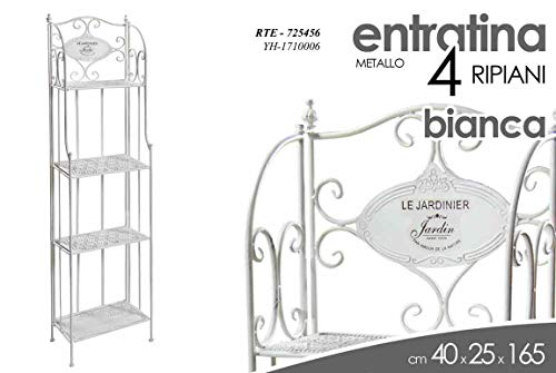 Gicos X2 Stück Eingang aus Metall 4 dekorative Einlegeböden, 40 x 25 x 165 cm, Möbel Haus Yh171006 von Gicos