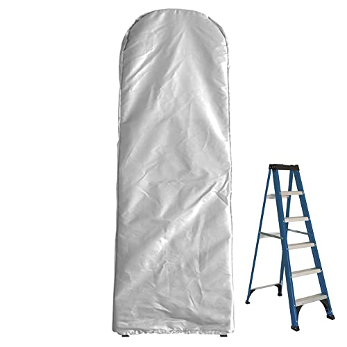 Gicov Klappleiter Abdeckung Outdoor Wasserdichter Schutz für Leiter mit Kordelzug für Trittleiter Anti-UV Terrasse Garten Haushalt Leiter Aufbewahrungstasche Silber von Gicov