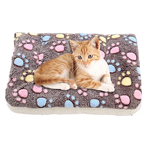 Gidenfly Beruhigende Decke für Katzen, bequem, Decke mit niedlichem Pfoten-Druck, Flanelldecke für Haustiere, super weich und flauschig, warme Matte von Gidenfly