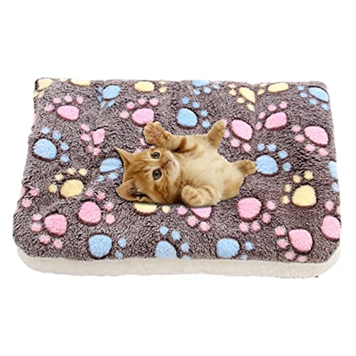 Gidenfly Decke für Katzen, Kätzchen, mit niedlichem Pfotenabdruck | Decke aus Flanell, super weich, für Hunde, Welpen, Katzen, geeignet für die meisten Tiere von Gidenfly