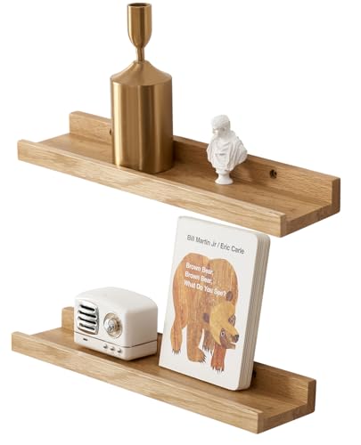 Gieanoo Bilderleiste Holz,30cm Eiche Wandregal Holz 2er-Set Regal Massiv Schweberegal gewürzregal regalbrett Hängeregal Ideal für Wohnzimmer Schlafzimmer Badezimer Gieanoo Bilderleiste Holz,30cm Eiche Wandregal Holz 2er-Set Regal Massiv Schweberegal gewürzregal regalbrett Hängeregal Ideal für Wohnzimmer Schlafzimmer Badezimer von Gieanoo