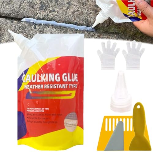 Detroitrain-Slab Concrete Crack Waterproof Repair Sealant, Detroitrain Caulking Glue for Concrete Caulking Glue for Concrete, Caulking Glue Weather Resistant Type, Slab Concrete Crack Filler (1pc) von Gienslru