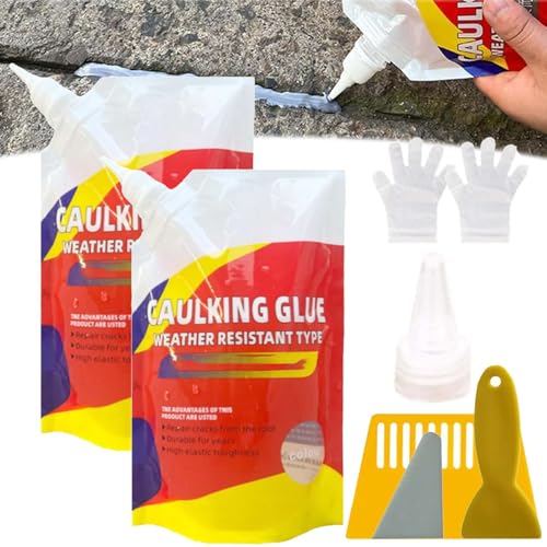 Detroitrain-Slab Concrete Crack Waterproof Repair Sealant, Detroitrain Caulking Glue for Concrete Caulking Glue for Concrete, Caulking Glue Weather Resistant Type, Slab Concrete Crack Filler (2pcs) von Gienslru