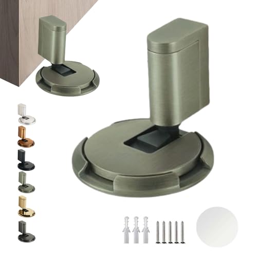 Door Wedge Stopper, Door Stop Floor, Magnetic Door Stop, Mechanical Floor Door Stopper, Heavy Door Holder, No Drilling, Height-Adjustable, Invisible for Bottom of Door (E) von Gienslru