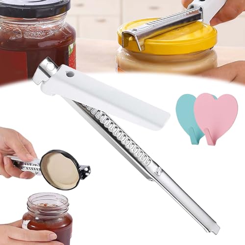 Effortless Arthritis Jar Opener, Glasöffner Schraubdeckelöffner, Dosenöffner Manuell Lid Opener, Müheloser Arthritis-Glasöffner, Multifunctional Deckelöffner Für Senioren Schwache Hände (Weiß) von Gienslru