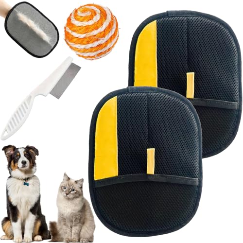 Fellmagnet, Fell Magnet Handschuh, Fellmagnet, Yomi Pet Handschuh, Fell Magnet, Wiederverwendbarer Tierhaarentferner Handschuh (2 Pcs) von Gienslru