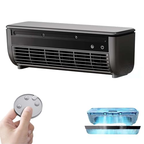Festberg Cooling Ace, Wireless Charging Air Conditioner with Remote, No Drilling Kitchen Wall Ac Unit Fan with Removable Mesh Cover, Ice Mist Ions 10s Instant Cooling for Home Office (Grey) von Gienslru