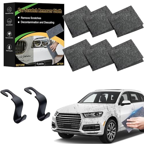 Nano Sparkle Tuch Auto Kratzer Original, Nanosparkle Tuch, Nano Sparkle Tu-ch Original Kaufen, Na-no Spar-kle Cloth, Entfernt Effektiv Autokratzer, Wasserflecken (1 Box-6 Pcs) von Gienslru
