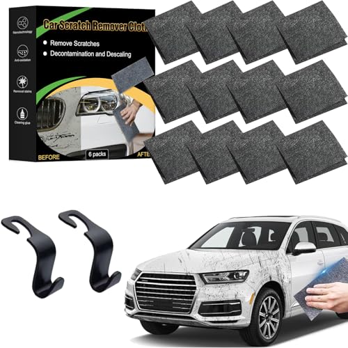 Nano Sparkle Tuch Auto Kratzer Original, Nanosparkle Tuch, Nano Sparkle Tu-ch Original Kaufen, Na-no Spar-kle Cloth, Entfernt Effektiv Autokratzer, Wasserflecken (2 Box-12 Pcs) von Gienslru