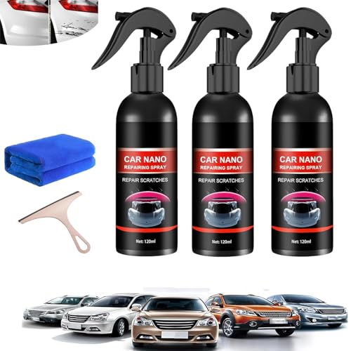Nurafix Nano Autospray, Kratzerentferner - Auto Kratzer Reparatur Spray (3Pcs-120Ml) von Gienslru