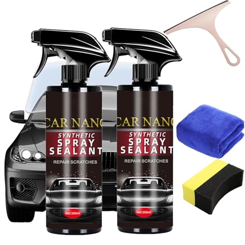 X9 Nano Synthetic Spray Sealant, 500ML X9 Nano Synthetisches Sprühversiegelungsmittel, Quick Effect Car Coating Agent, Long-Lasting Shine & Paint Protection (2 Pcs) von Gienslru