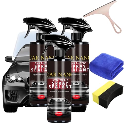 X9 Nano Synthetic Spray Sealant, 500ML X9 Nano Synthetisches Sprühversiegelungsmittel, Quick Effect Car Coating Agent, Long-Lasting Shine & Paint Protection (3 Pcs) von Gienslru