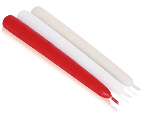 selbstlöschende Baumkerzen, durchgefärbte Qualität, handgetauchte Baumkerze, Geburtstagskerze, Haushaltskerze, Pyramidenkerze, Weihnachtskerze, Christbaumkerze (rot, 20) von Gies