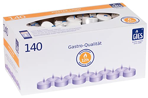 Gies Master-Lights, Ø 48 mm, in Metallhülsen, 140er-Karton weiss Gies Master-Lights, Ø 48 mm, in Metallhülsen, 140er-Karton weiss von Gies