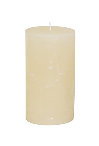 Großpack Rustik Stumpenkerzen, vollfarbig gegossen, 100% Paraffin, RAL Gütezeichen, Stumpenkerze, Rustikkerze, Rustikkerzen (130x68mm (6 St.), champanger) von Gies