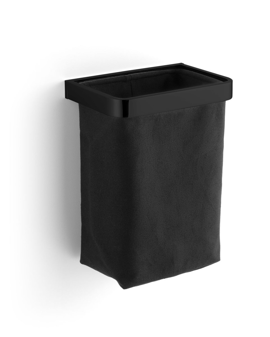 Giese Gästehandtuchkorb in schwarz matt mit herausnehmbarem Stoffeinsatz aus Baumwolle schwarz, 4050 40500-14 von Giese