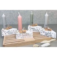 Tortenstück Aus Raysin | Personalisierbares Geschenk Geburtstagsgeschenk Kerzenhalter Stabkerze Kuchenstück Mit Spruch Geburtstag von GiessGlueck