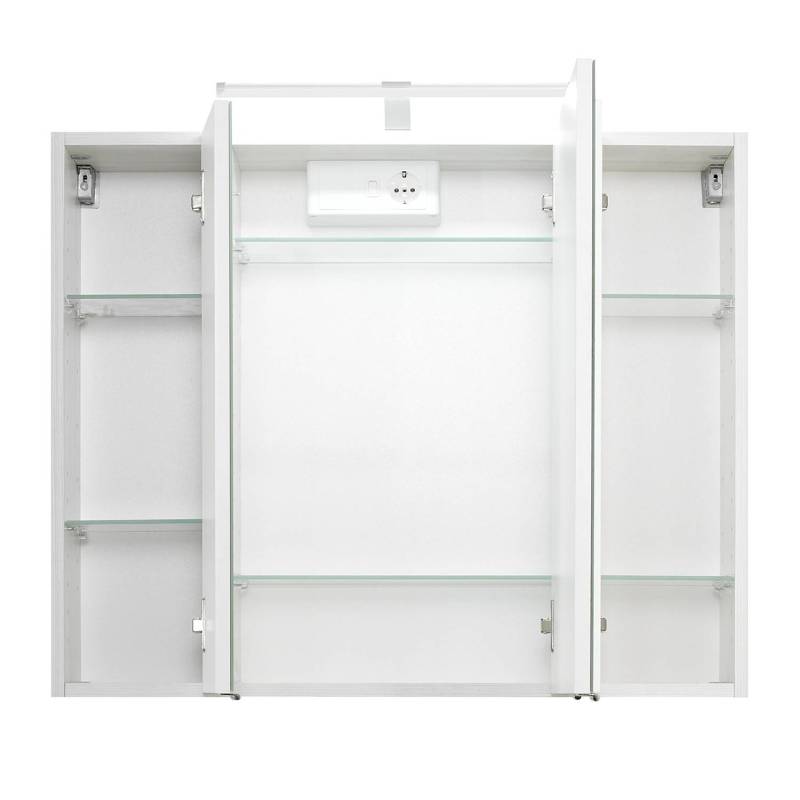 home24 Spiegelschrank 80cm Weiß/Weiß von home24