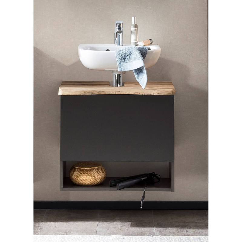 home24 Waschbeckenunterschrank 61 x 55 x 40cm Grau/Graphit home24 Waschbeckenunterschrank 61 x 55 x 40cm Grau/Graphit von home24