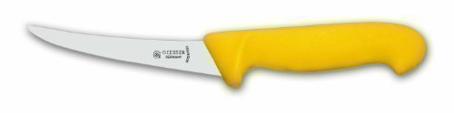 Giesser Messer Ausbeinmesser gelb 13 cm Klingenlänge gebogene und starke Klinge - stark/stiff - Profimesser von Giesser