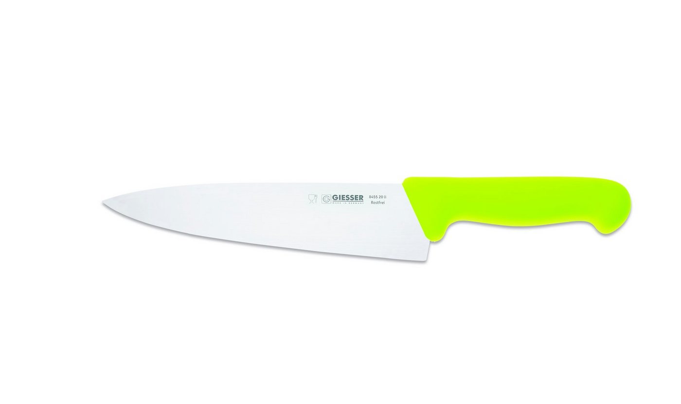 Giesser Messer Kochmesser Küchenmesser breit 8455, Rostfrei, breite Form, scharf, Handabzug, Ideal für jede Küche von Giesser Messer