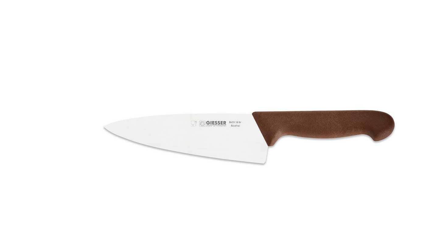 Giesser Messer Kochmesser Küchenmesser breit 8455, Rostfrei, breite Form, scharf, Handabzug, Ideal für jede Küche von Giesser Messer