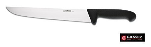 Giesser Messer Schlachtmesser 21 cm Klingenlänge, schwarzer Griff, breite Form- Profimesser von Giesser