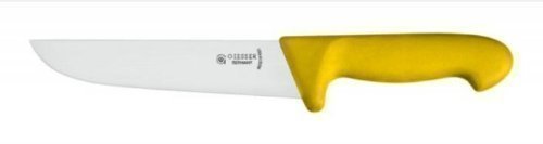 Giesser Messer Schlachtmesser gelb 24 cm Klingenlänge breite Form - Profimesser von Giesser