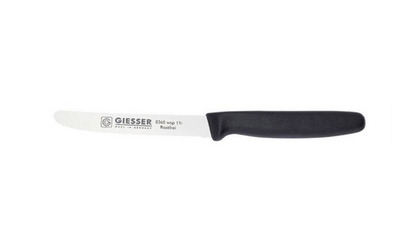GIESSER Tomatenmesser Allzweckmesser Brötchenmesser 8365 wsp 11, Spülmaschinenfest, langlebig, 3 mm Wellenschliff extrem scharf von GIESSER