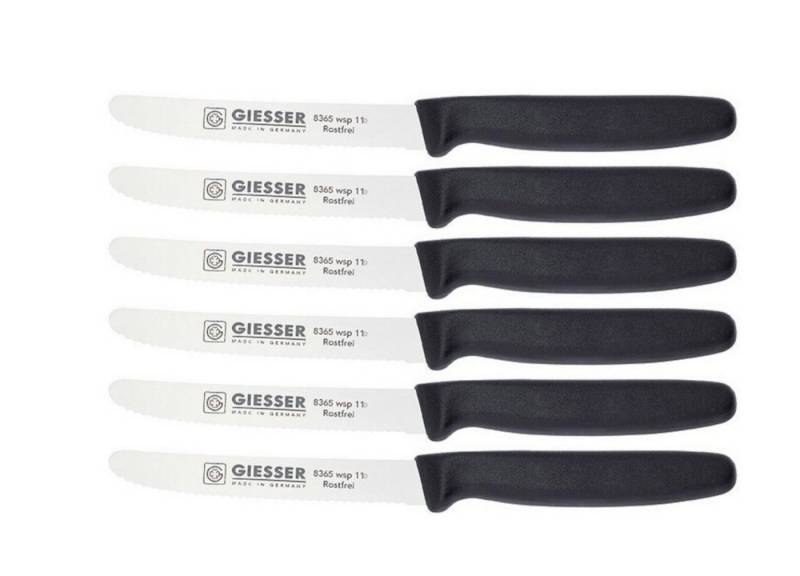 GIESSER Tomatenmesser Allzweckmesser Brötchenmesser 8365 wsp 11, Spülmaschinenfest, langlebig, 3 mm Wellenschliff extrem scharf von GIESSER