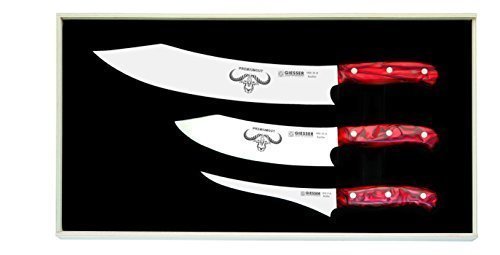 Giesser Qualitätsmesser, 3 er Set Premiumcut No. 1 Red Diamond, 30 cm Klingenlänge von Giesser Messer