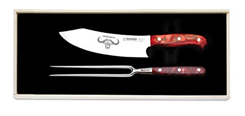 Giesser Qualitätsmesser Küchenmesser Tranchiermesser Premiumcut Tranchierset 2er Set (Red Diamond) von Giesser Messer