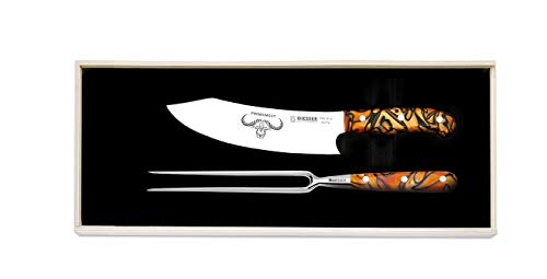Giesser Qualitätsmesser Küchenmesser Tranchiermesser Premiumcut Tranchierset 2er Set (Spicy Orange) von Giesser