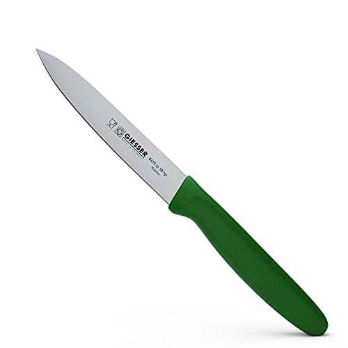 Giesser seit 1776 - Made in Germany - Gemüsemesser 10 cm Veggie, grün, nachhaltiger Griff, rutschfest, kleines Küchenmesser rostfrei, scharfes Messer für gesunde Küche von Giesser