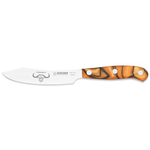 Giesser seit 1776 - Made in Germany - Spickmesser 10 cm Spicy Orange, PremiumCut Office No 1, Officemesser, Acryl, exotisch, rostfrei, deutsches Grillmesser scharf von Giesser