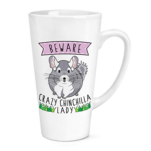 Beware Verrückte Chinchilla Damen 17oz Groß Latte Becher Tasse von Gift Base