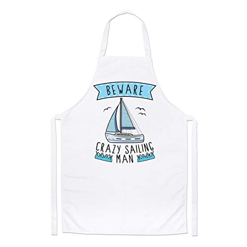 Beware Verrückte Segeln Mann Koch Schürze von Gift Base