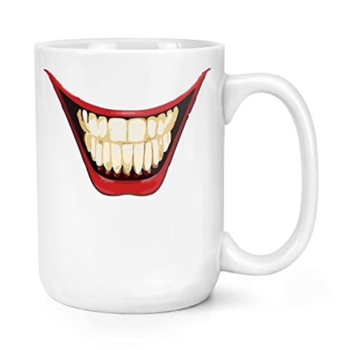 Creepy Clown Gruselige lächelnde Zähne, 425 ml, große Tasse, Halloween, lustiger Witz von Gift Base