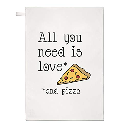 Gift Base " All You Need Ist Liebe und Pizza Geschirrtuch Spüllappen von Gift Base
