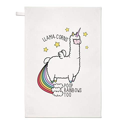 Gift Base Llama-Corns Kacke Regenbogen Zubehör Geschirrtuch Spüllappen von Gift Base