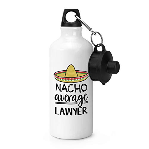 Gift Base Nacho Average Lawyer Sportflasche, 600 ml, Weiß von Gift Base