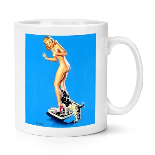 Gil Elvgren Tasse mit Aufschrift "A Pleasing Discovery Pin Up Girl", 284 ml, Reproduktionsdruck von Gift Base