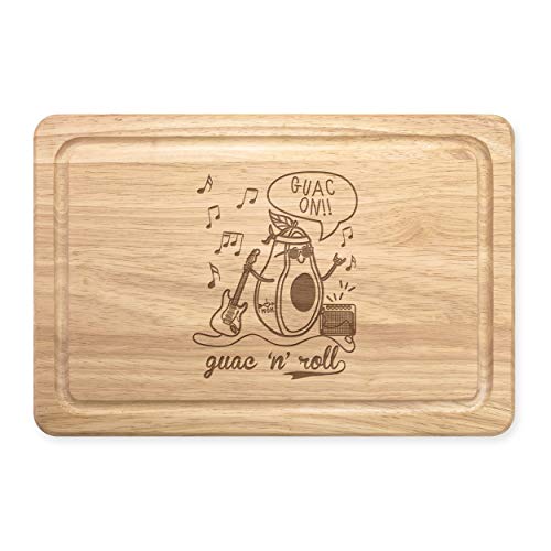 Guac n Roll Avocado Rechteckig Holz Schneidebrett von Gift Base