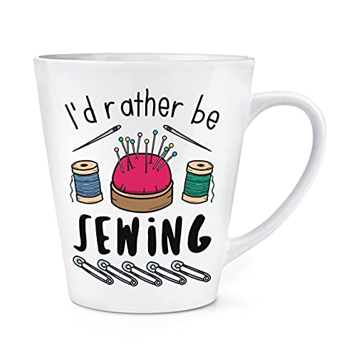 Kaffeebecher mit der Aufschrift "I'd Rather Be Sewing, 340 ml von Gift Base