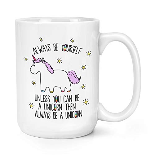 Lila Unicorn Always Be Yourself 15oz Große Becher von Gift Base