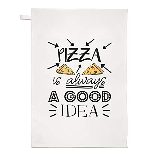 Pizza Ist Immer A Good Idee Geschirrtuch Spüllappen von Gift Base