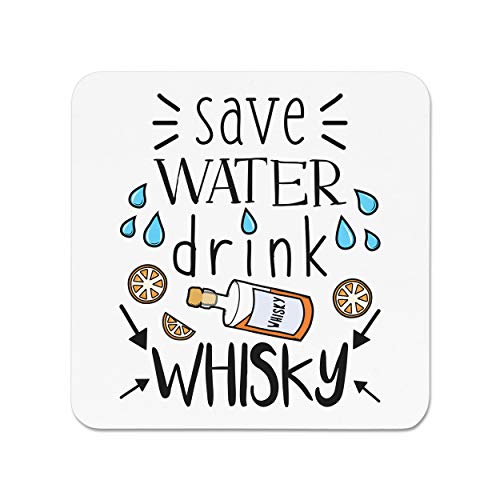 Save Wasser Getränk Whiskey Kühlschrankmagnet von Gift Base