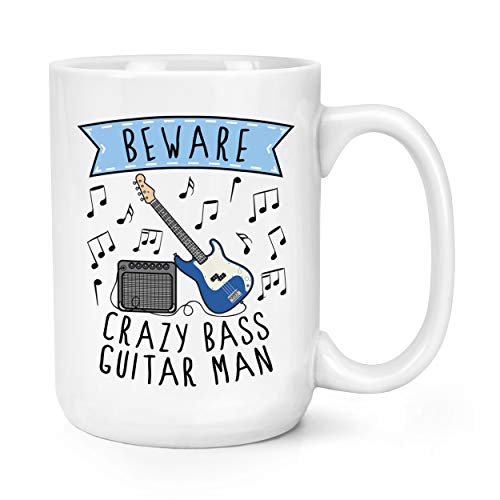 Tasse Beware Crazy Bass Guitar Man 425 ml von Gift Base