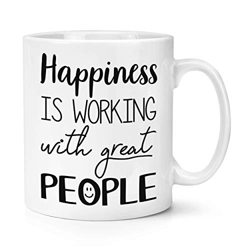 Tasse mit Aufschrift „Happiness is Working with Great People“, 284 ml von Gift Base