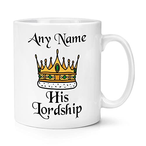 Tasse mit Aufschrift "His Lordship", 284 ml, personalisierbar von Gift Base